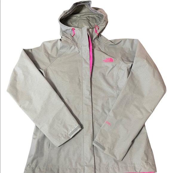 The North Face Jackets & Blazers - THE NORTH FACE Womens Light Gray Venture Jacket Raincoat Neon Mesh Size XS